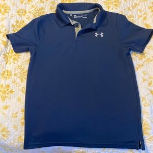 Blue polo under armor shirt boys size medium